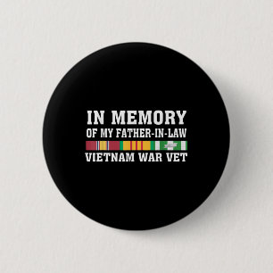 In Memory Of My Father-in-law Vietnam Veteran Us V 6 Cm Round Badge