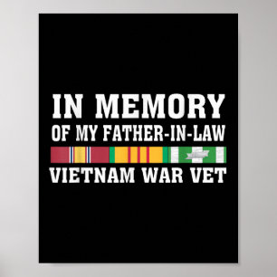 In Memory Of My Father-in-law Vietnam Veteran Us V Poster