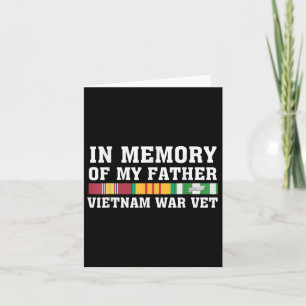 In Memory Of My Father Vietnam Veteran Family Matc Card