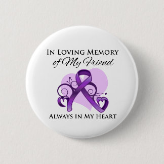In Memory of My Friend - Pancreatic Cancer 6 Cm Round Badge