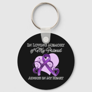 In Memory of My Friend - Pancreatic Cancer Key Ring
