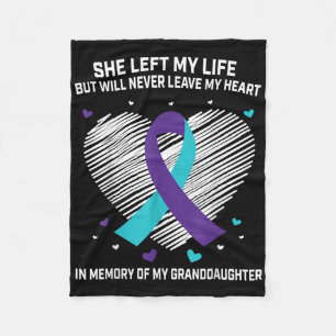 In Memory Of My Granddaughter Suicide Awareness Pr Fleece Blanket