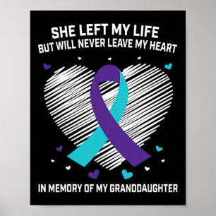 In Memory Of My Granddaughter Suicide Awareness Pr Poster