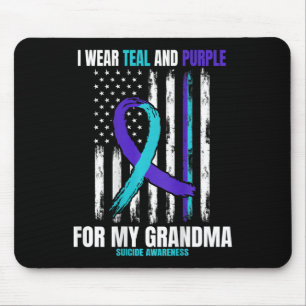 In Memory Of My Grandma Suicide Awareness Flag Bac Mouse Mat