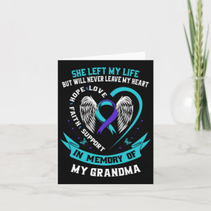 In Memory Of My Grandma Suicide Awareness Memorial Card