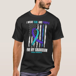 In Memory Of My Grandson Suicide Awareness Flag Ba T-Shirt