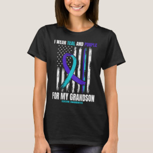 In Memory Of My Grandson Suicide Awareness Flag Ba T-Shirt