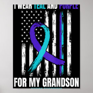 In Memory Of My Grandson Suicide Awareness Flag Ck Poster