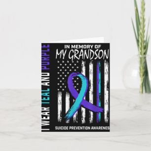 In Memory Of My Grandson Suicide Awareness Prevent Card