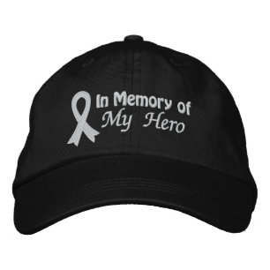 In Memory of My Hero - Lung Cancer Embroidered Hat