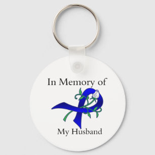 In Memory of My Husband - Colon Cancer Key Ring