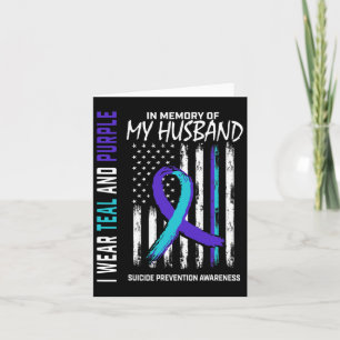 In Memory Of My Husband Suicide Awareness Preventi Card