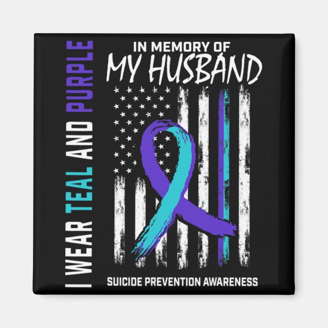 In Memory Of My Husband Suicide Awareness Preventi Magnet (Front)