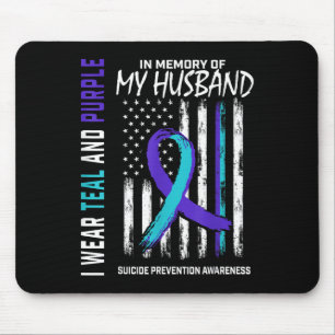 In Memory Of My Husband Suicide Awareness Preventi Mouse Mat