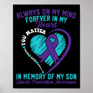 In Memory Of My Loving Child Suicide Prevention Aw Poster