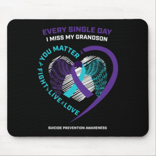 In Memory Of My Loving Grandson Suicide Prevention Mouse Mat