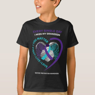 In Memory Of My Loving Grandson Suicide Prevention T-Shirt