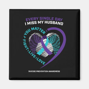 In Memory Of My Loving Husband Suicide Prevention Magnet