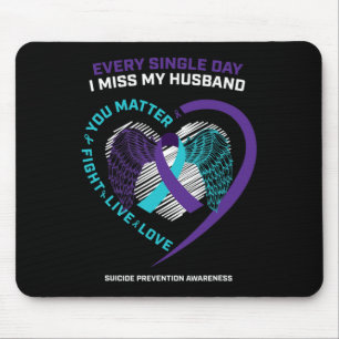 In Memory Of My Loving Husband Suicide Prevention Mouse Mat
