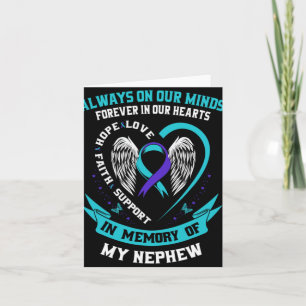 In Memory Of My Nephew Suicide Awareness Preventio Card