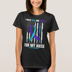 In Memory Of My Niece Suicide Awareness Usa Flag B T-Shirt