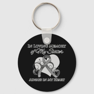 In Memory of My Sister - Brain Cancer Key Ring
