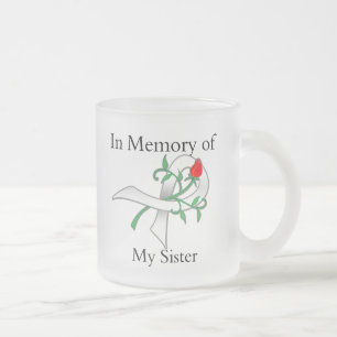 In Memory of My Sister - Lung Cancer Frosted Glass Coffee Mug