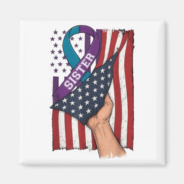 In Memory Of My Sister Suicide Prevention Awarenes Magnet (Front)