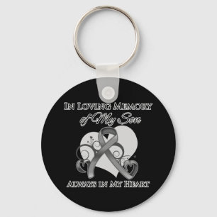 In Memory of My Son - Brain Cancer Key Ring