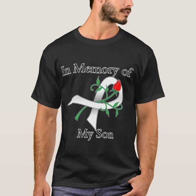 In Memory of My Son - Lung Cancer T-Shirt (Front)