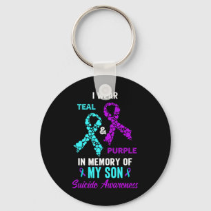 In Memory Of My Son Mum Dad Suicide Prevention Awa Key Ring