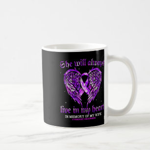 In Memory Of My Wife Overdose Awareness Angel Wing Coffee Mug