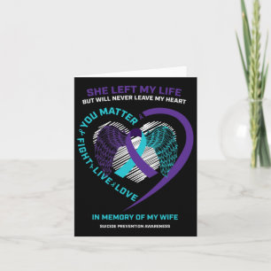 In Memory Of My Wife Suicide Prevention Awareness Card
