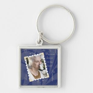 In Memory of Navy Photo Template Keychain