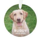 In Memory of Our Pet Dog Personalised Photo