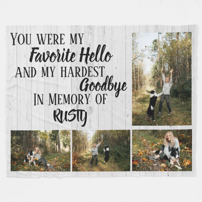 In Memory of Pet Fleece Blanket (Front (Horizontal))