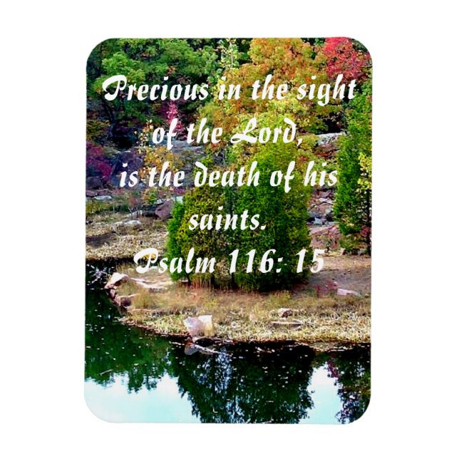 In Memory Of Psalm 116:15 Magnet (Vertical)