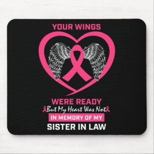 In Memory Of Sister In Law Breast Cancer Awareness Mouse Mat