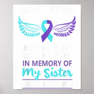 In Memory Of Sister Suicide Awareness Prevention Poster