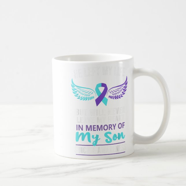 In Memory Of Son Suicide Awareness Prevention  Coffee Mug (Right)