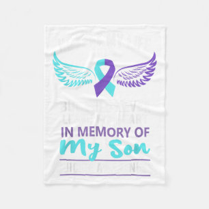 In Memory Of Son Suicide Awareness Prevention  Fleece Blanket