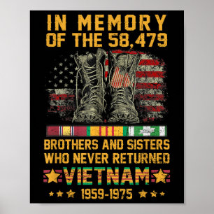 In Memory Of The 58479 Brothers And Sisters Vietna Poster