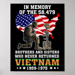 In Memory Of The 58479 Vietnam Veteran Stand For U Poster
