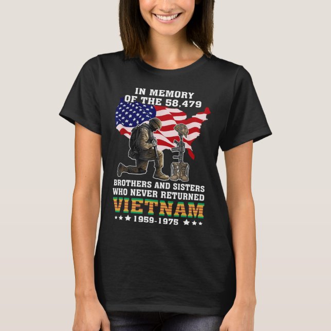 In Memory Of The 58479 Vietnam Veteran Stand For U T-Shirt (Front)