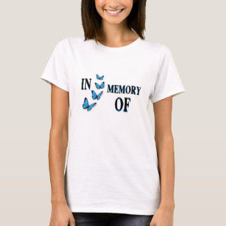 In Memory Of - Write on Shirt w/ Blue Butterflies
