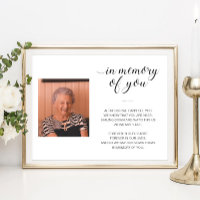 In Memory Of You Memorial Poem Photo Wedding