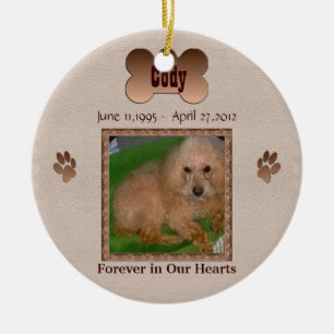 In Memory of Your Dog Ceramic Tree Decoration