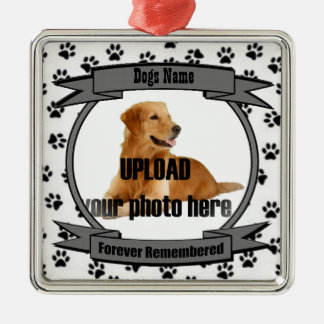 In Memory of Your Dog Forever Remembered Metal Tree Decoration