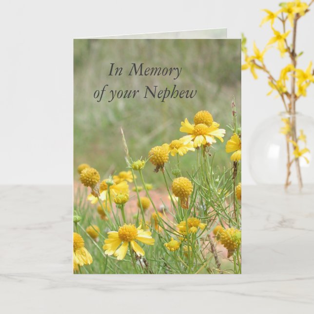 In Memory of your Nephew Card by Janz (Yellow Flower)