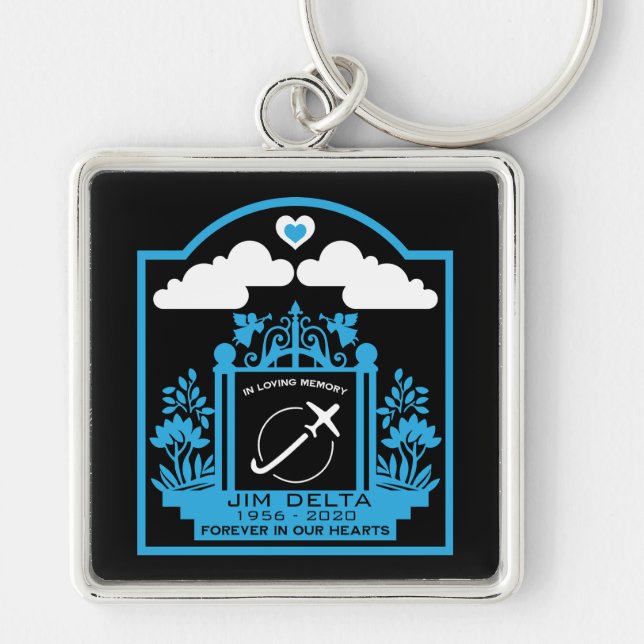 In Memory Pilot Funeral Gift Key Ring (Front)